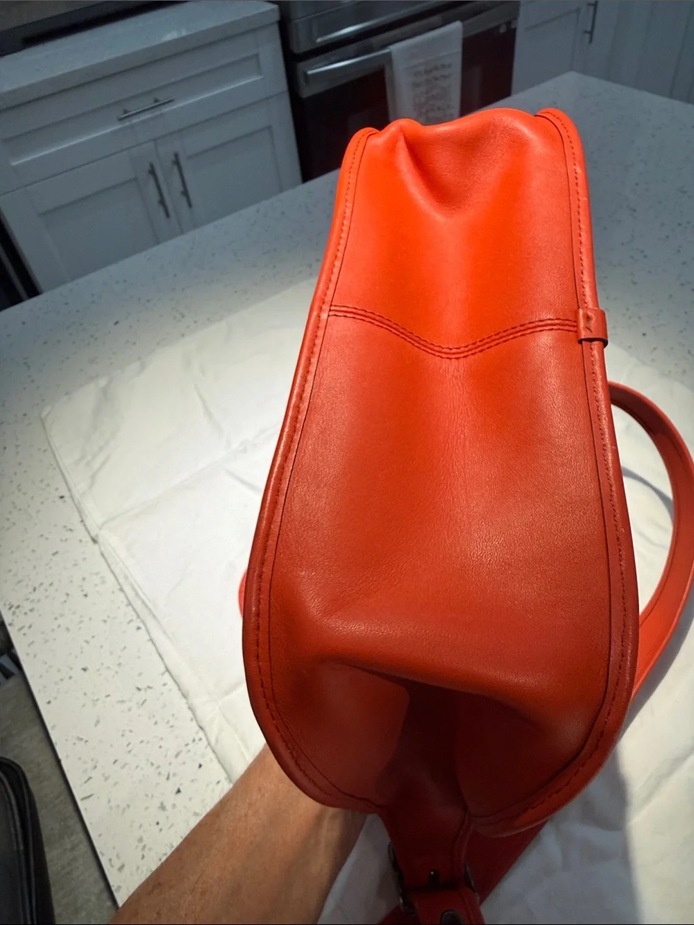 Coach Orange Leather Crossbody Bag